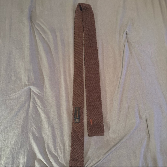 Yves Saint Laurent Other - Yves Saint Laurent Brown Wool Knit Tie authentic